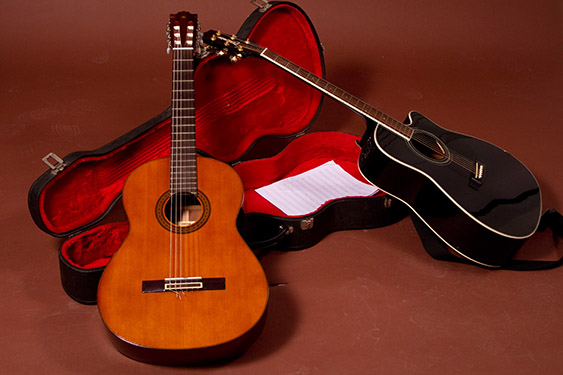 Classical and steel-string guitar
