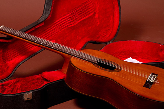 Classical guitar with guitar case